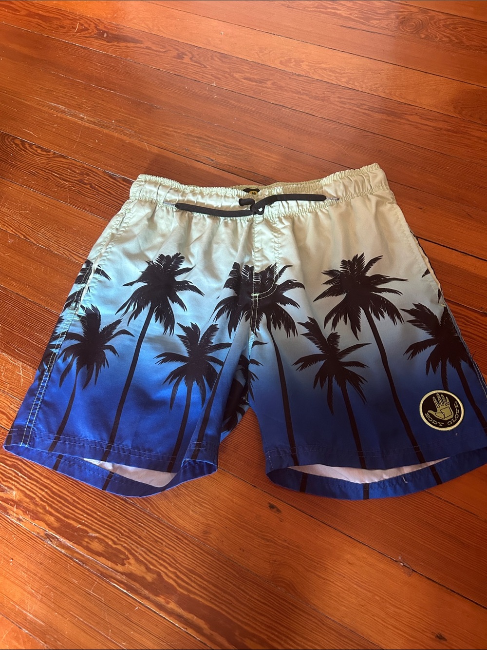 Body Glove Blue Gradient Palm Tree Swim Trunks